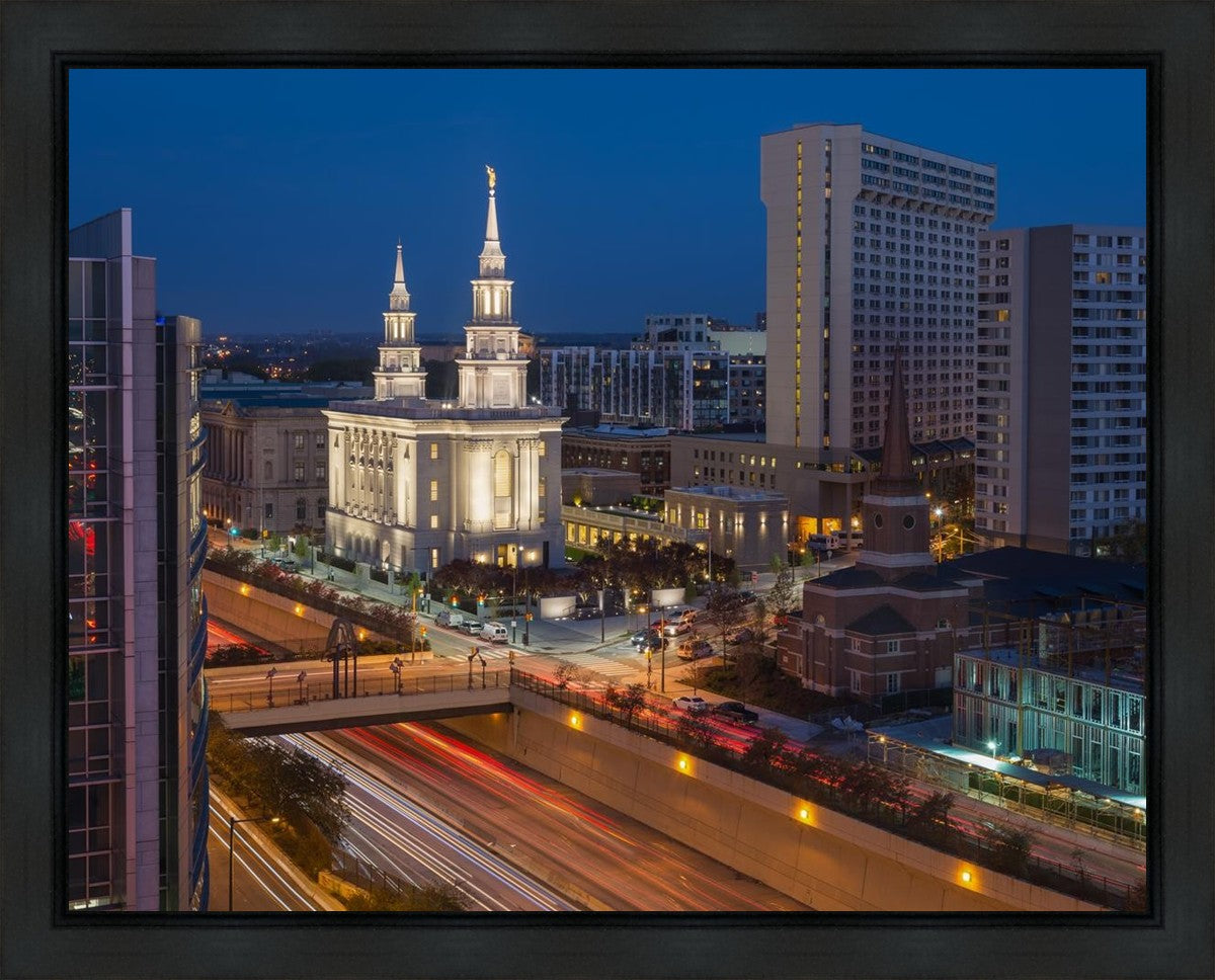 Philadelphia Temple Nightlife Gallery Wrap