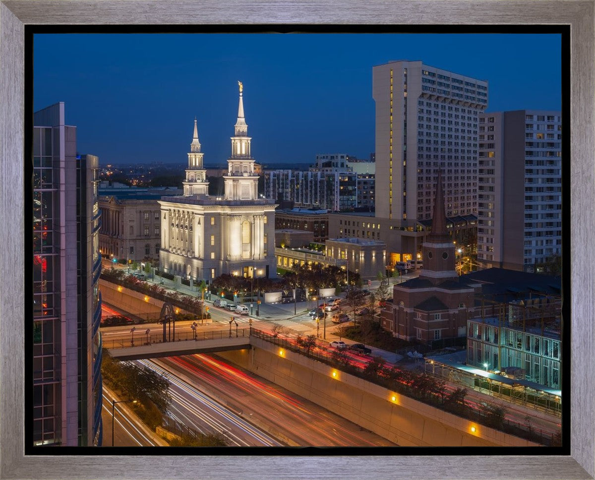Philadelphia Temple Nightlife Gallery Wrap