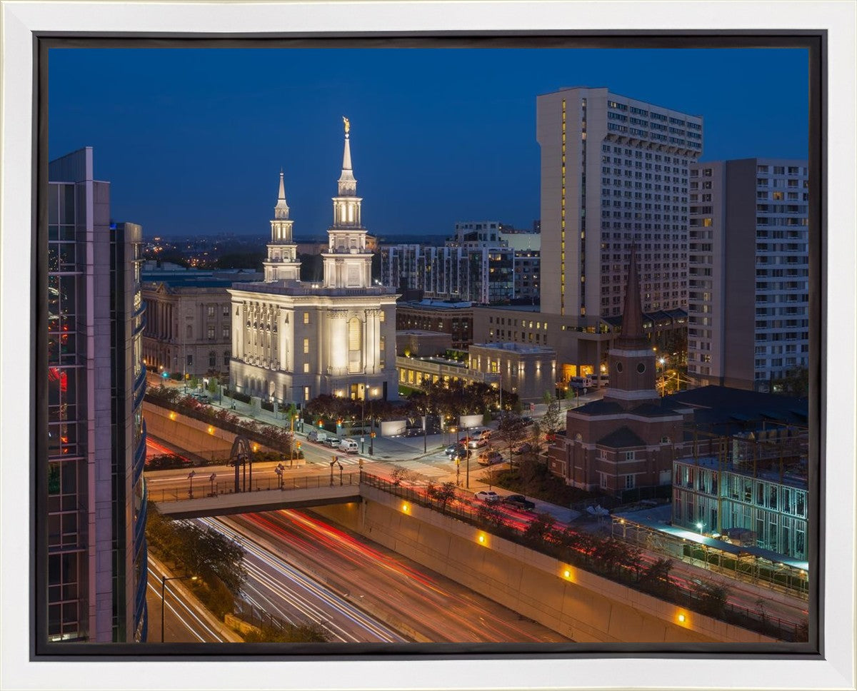 Philadelphia Temple Nightlife Gallery Wrap