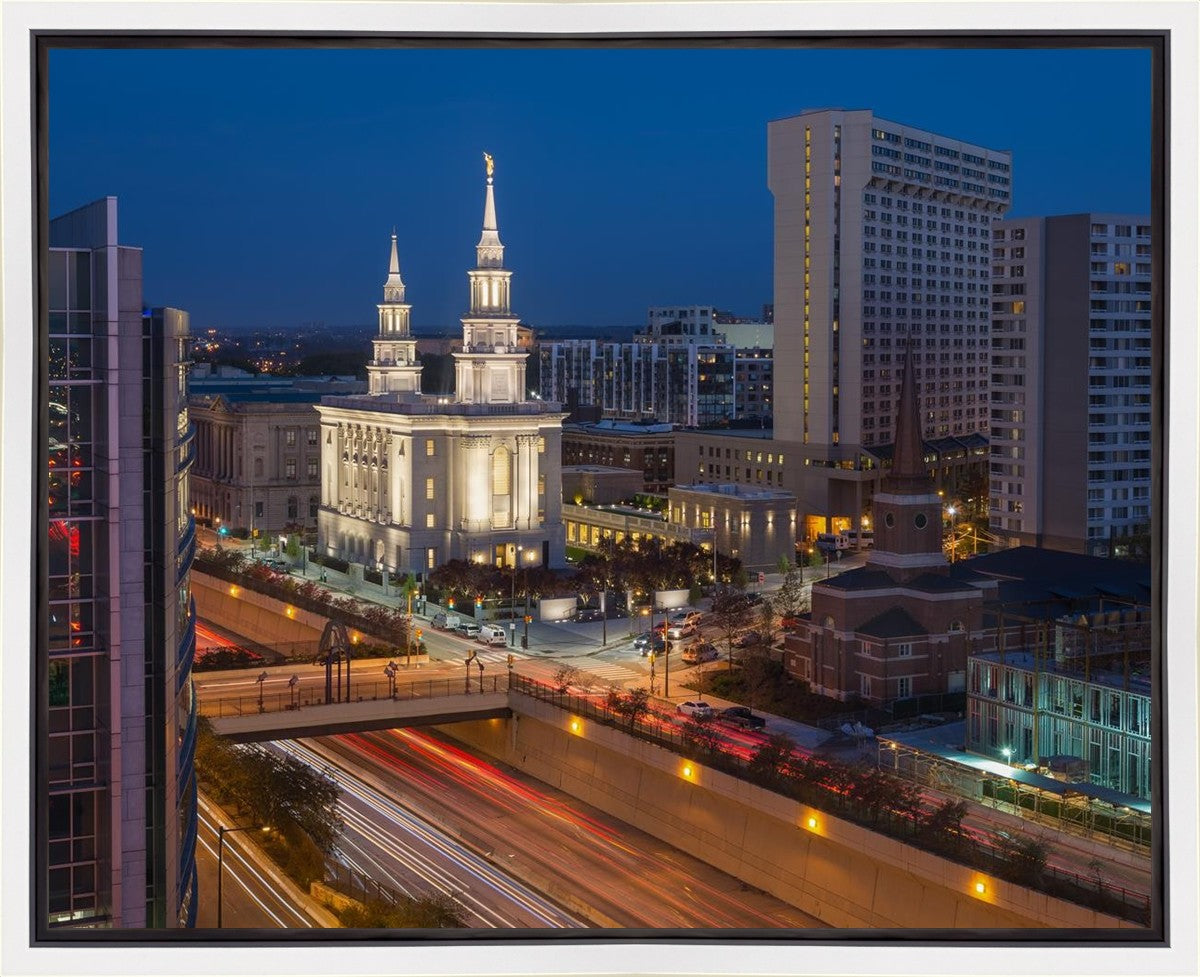 Philadelphia Temple Nightlife Gallery Wrap