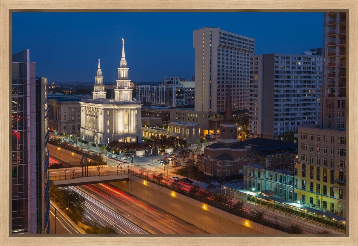 Philadelphia Temple Nightlife Gallery Wrap