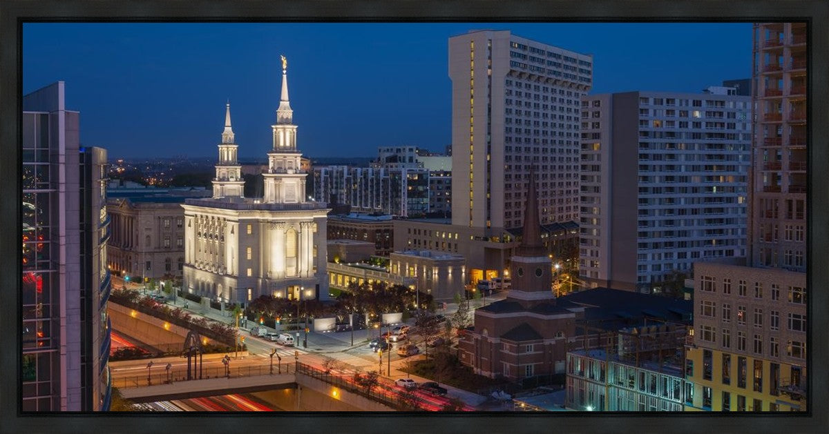 Philadelphia Temple Nightlife Gallery Wrap