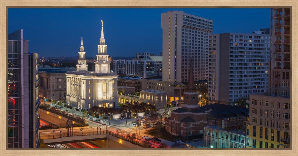 Philadelphia Temple Nightlife Gallery Wrap