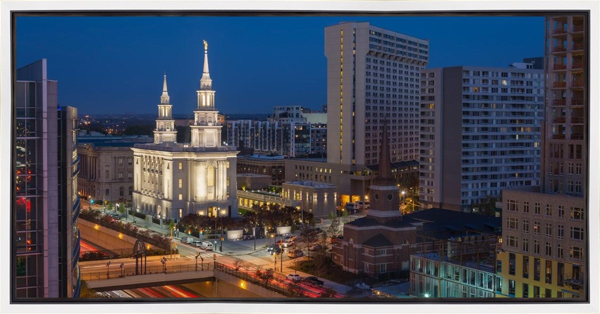 Philadelphia Temple Nightlife Gallery Wrap
