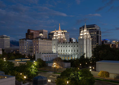 Salt Lake Temple Late Sunset