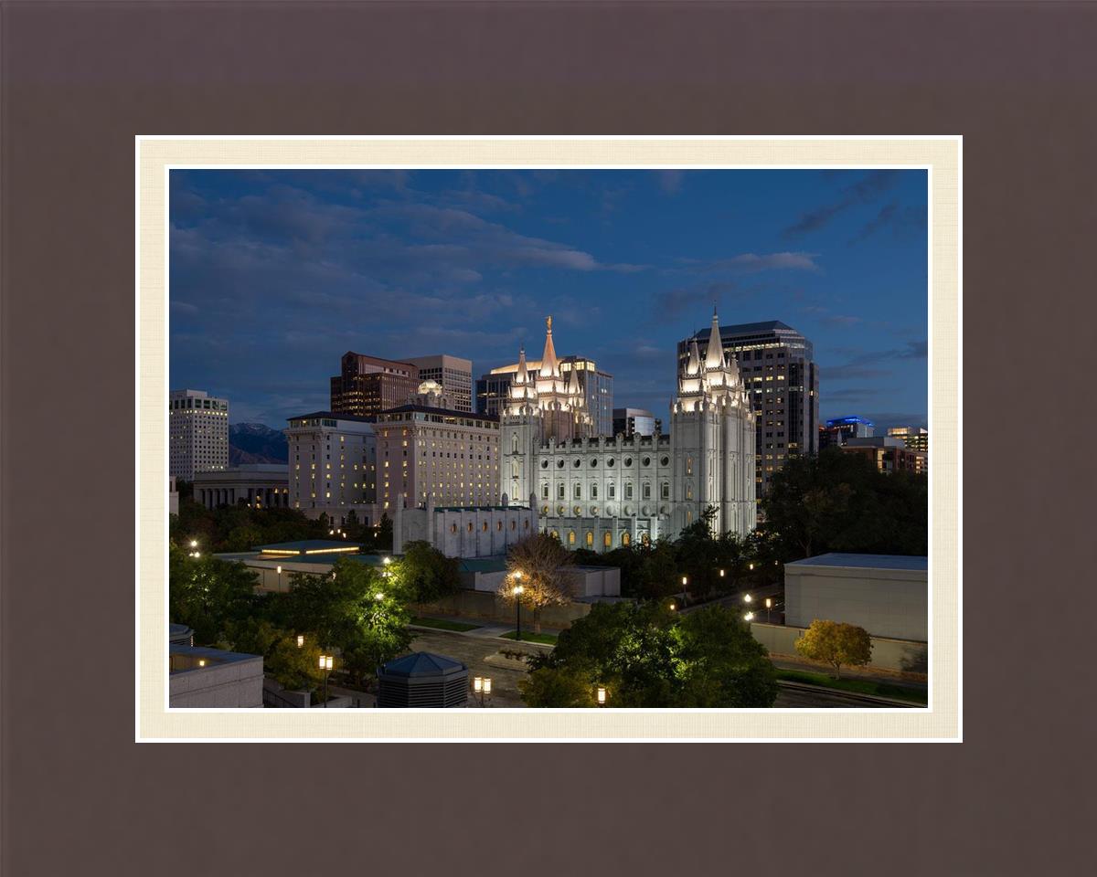 Salt Lake Temple Late Sunset