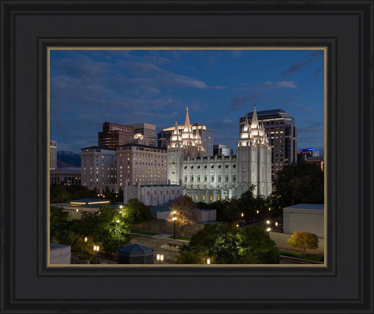 Salt Lake Temple Late Sunset
