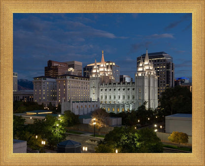 Salt Lake Temple Late Sunset