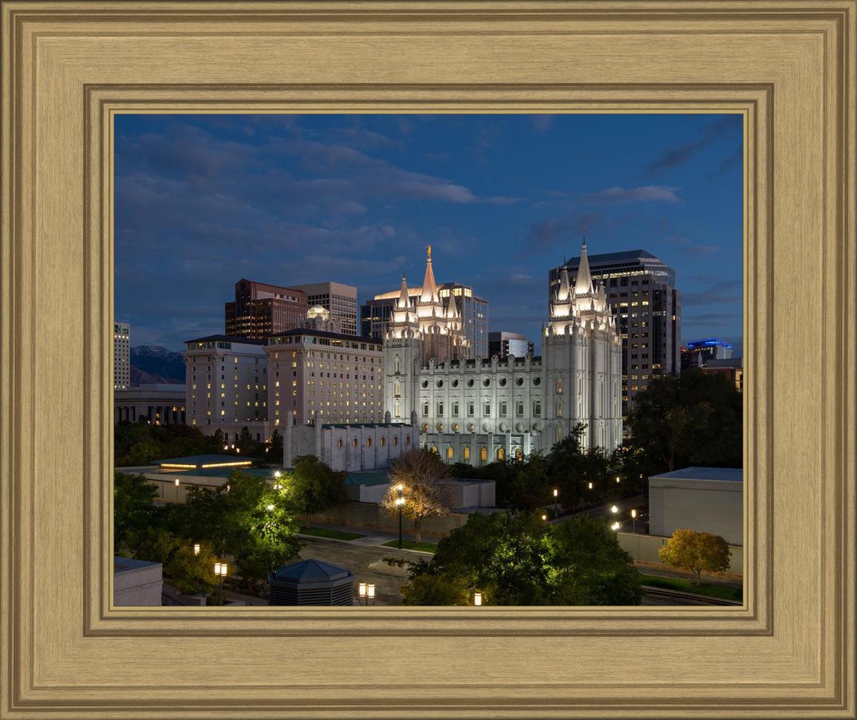 Salt Lake Temple Late Sunset