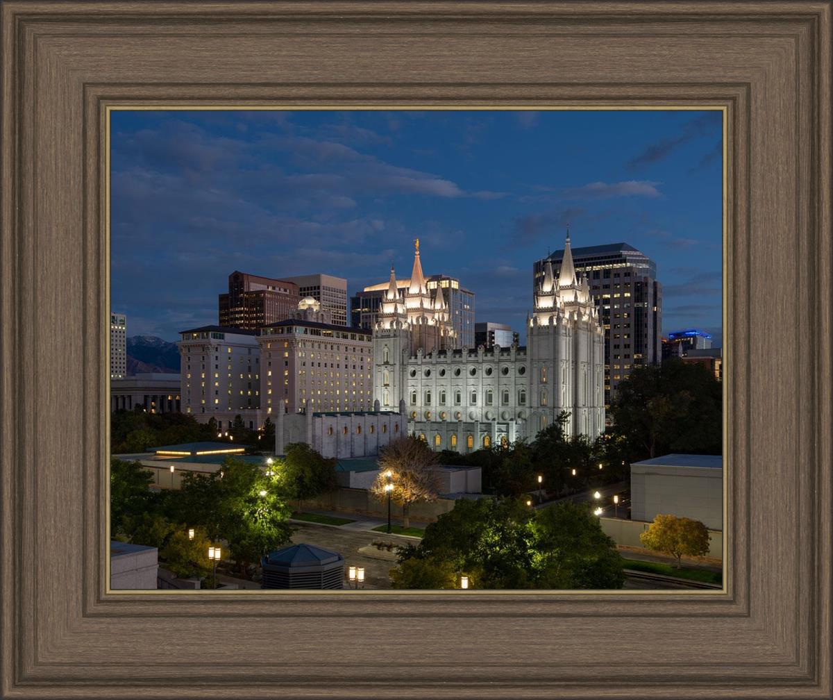 Salt Lake Temple Late Sunset