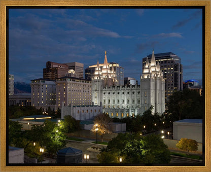 Salt Lake Temple Late Sunset
