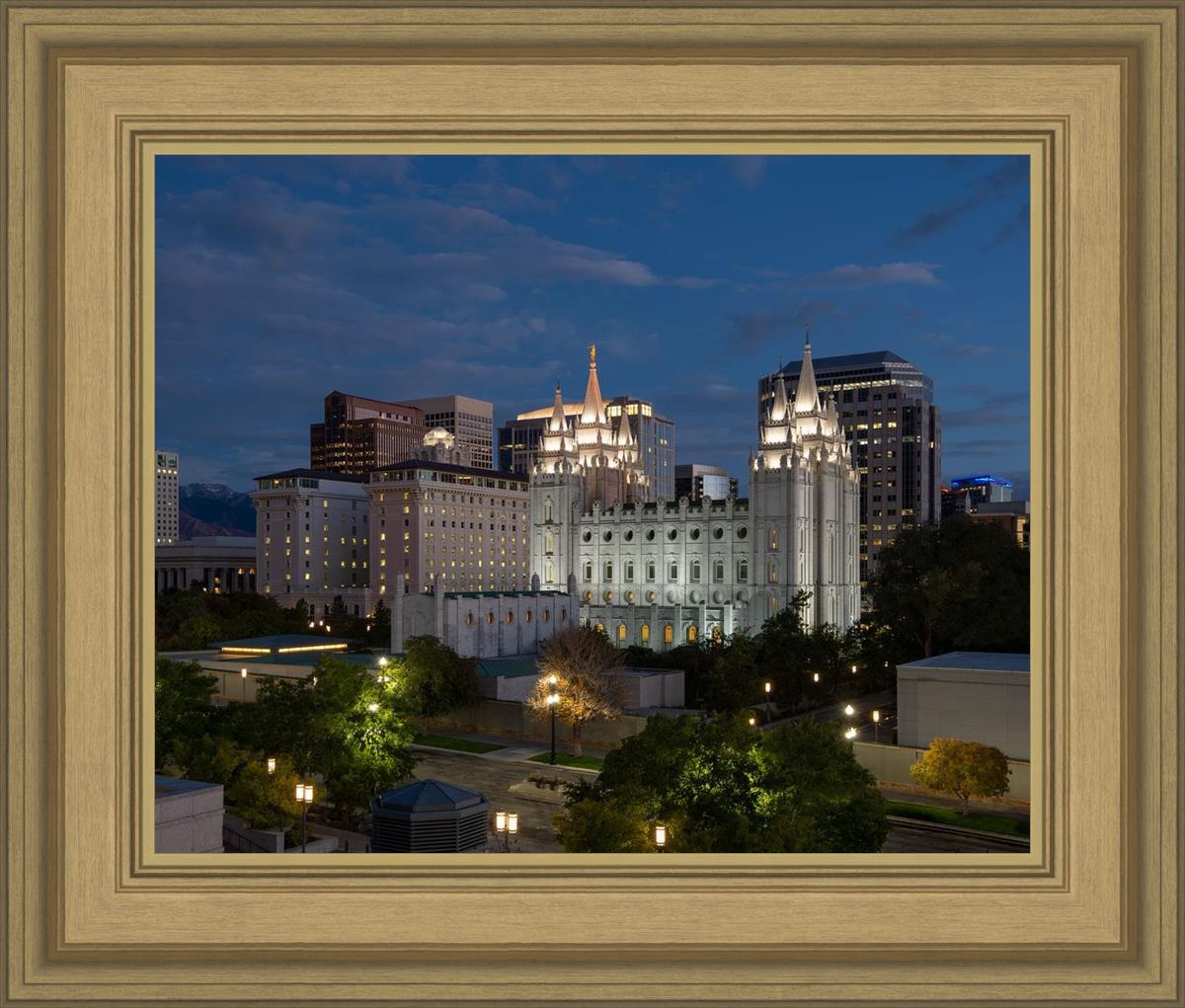Salt Lake Temple Late Sunset