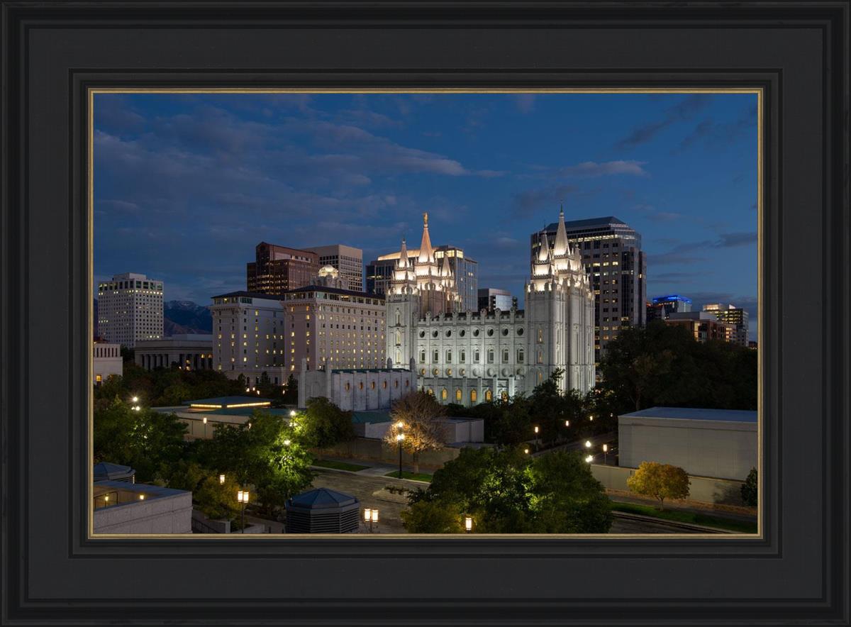 Salt Lake Temple Late Sunset