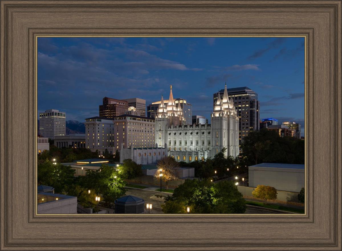Salt Lake Temple Late Sunset