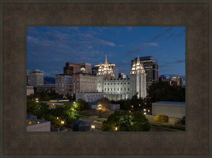 Salt Lake Temple Late Sunset
