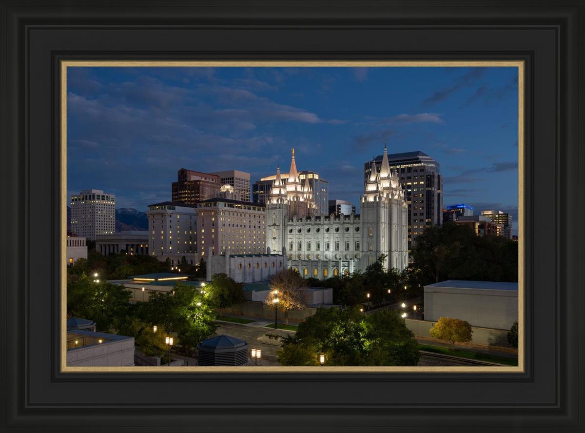 Salt Lake Temple Late Sunset