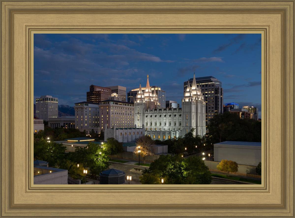 Salt Lake Temple Late Sunset
