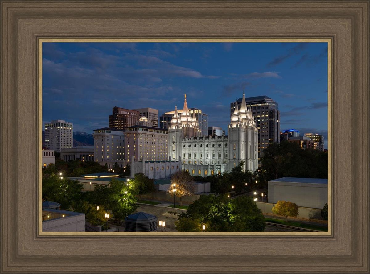 Salt Lake Temple Late Sunset