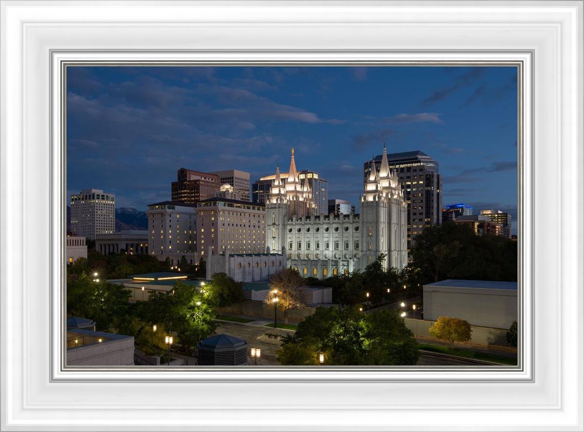 Salt Lake Temple Late Sunset