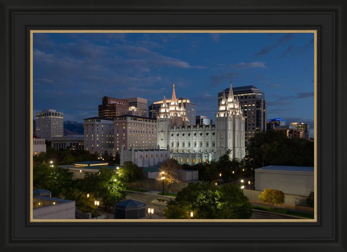 Salt Lake Temple Late Sunset