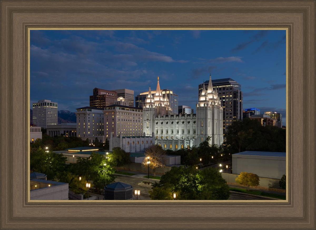 Salt Lake Temple Late Sunset