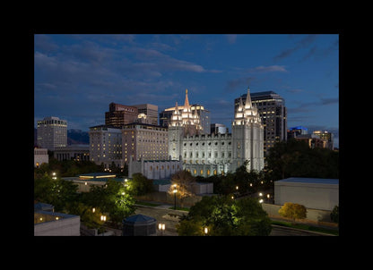 Salt Lake Temple Late Sunset