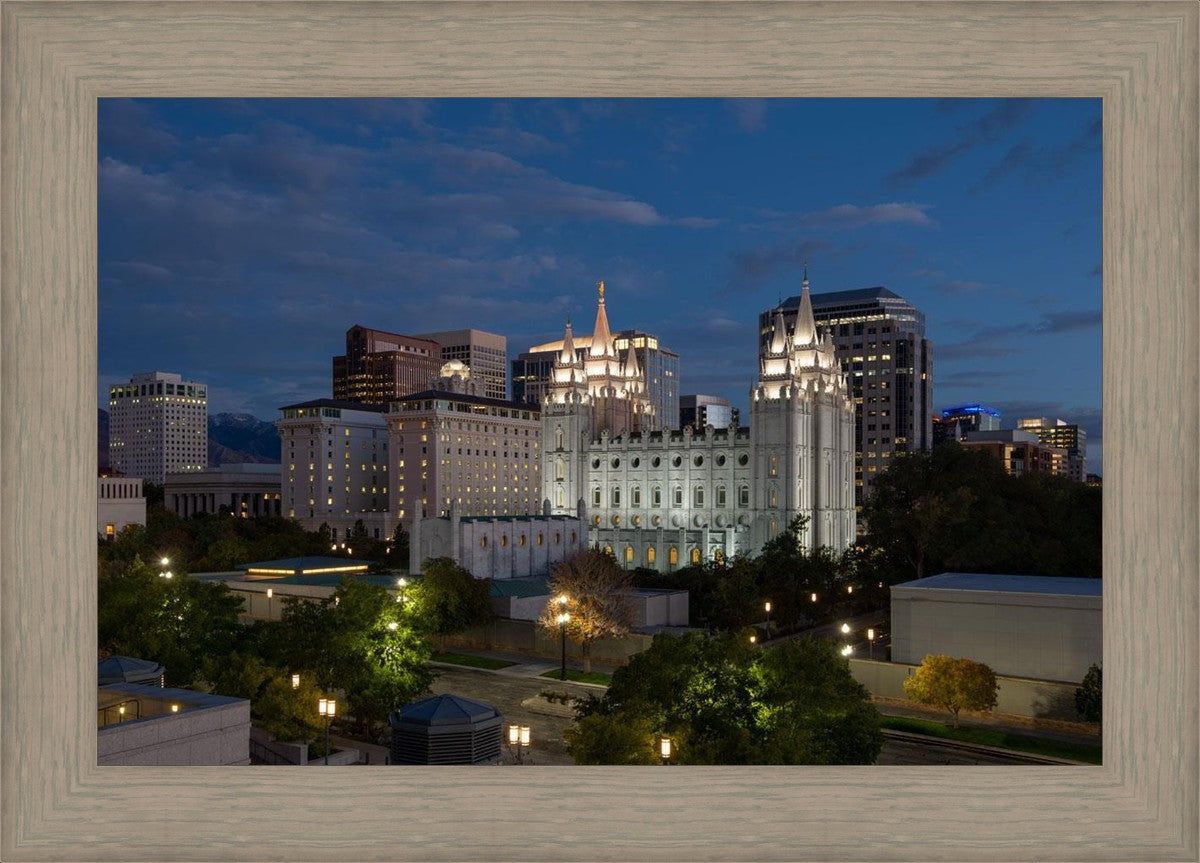 Salt Lake Temple Late Sunset