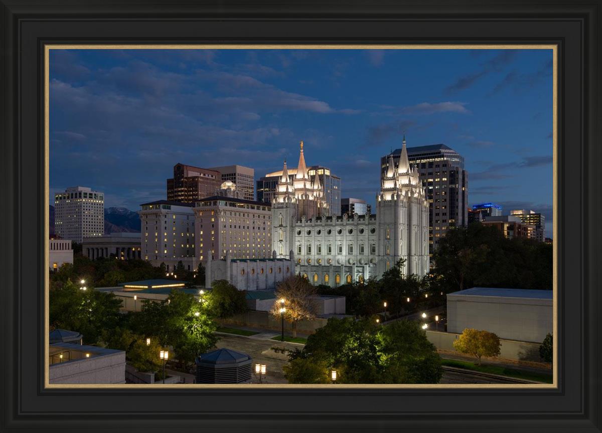 Salt Lake Temple Late Sunset
