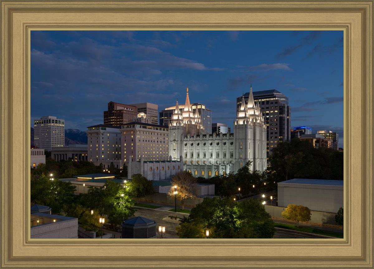 Salt Lake Temple Late Sunset