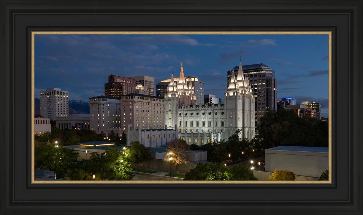 Salt Lake Temple Late Sunset