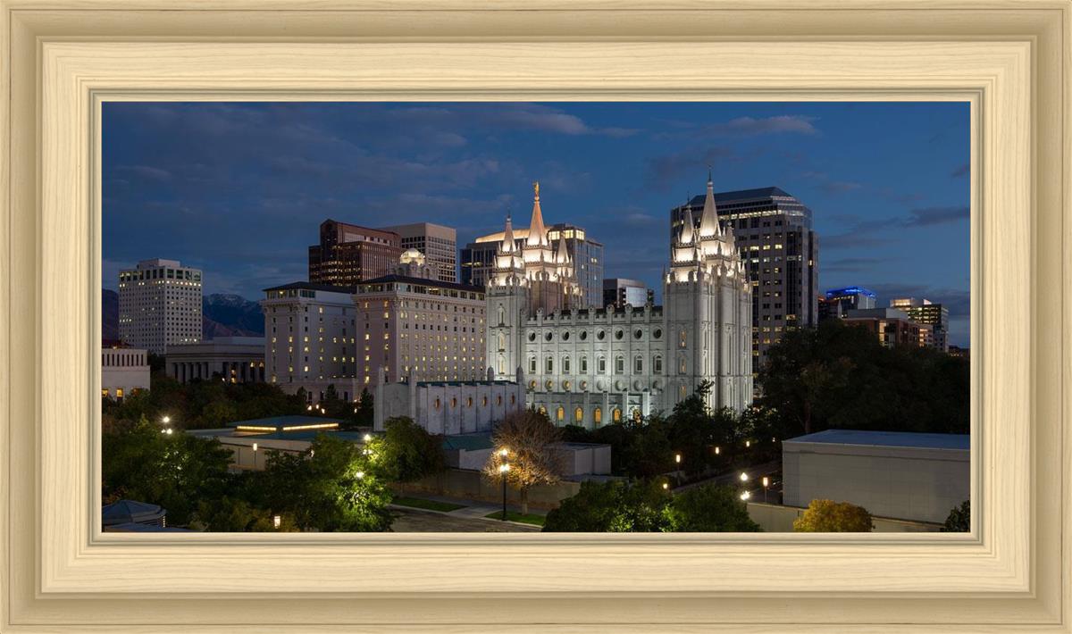 Salt Lake Temple Late Sunset