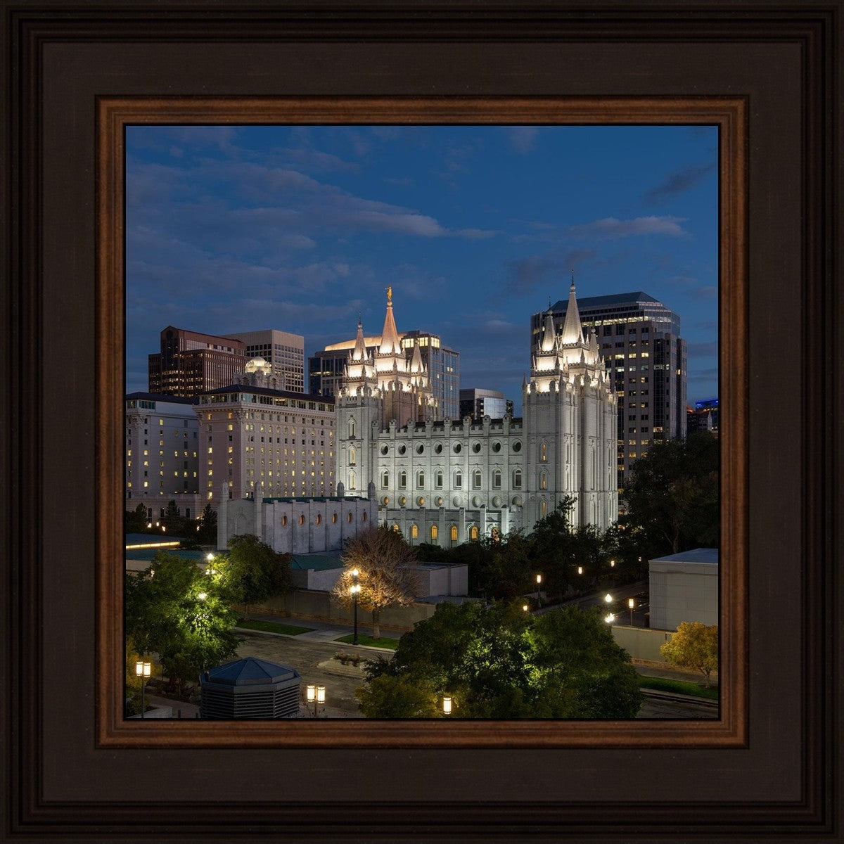 Salt Lake Temple Late Sunset