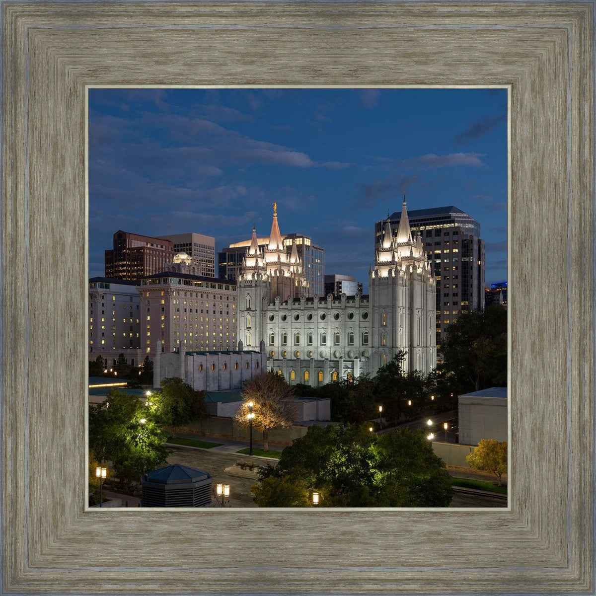 Salt Lake Temple Late Sunset