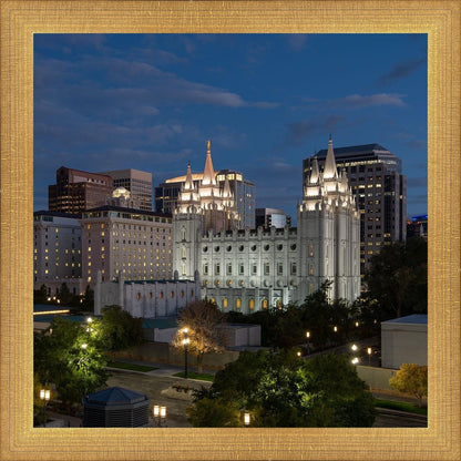 Salt Lake Temple Late Sunset