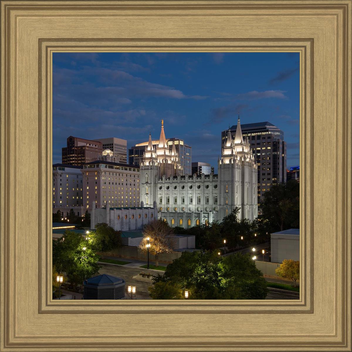 Salt Lake Temple Late Sunset