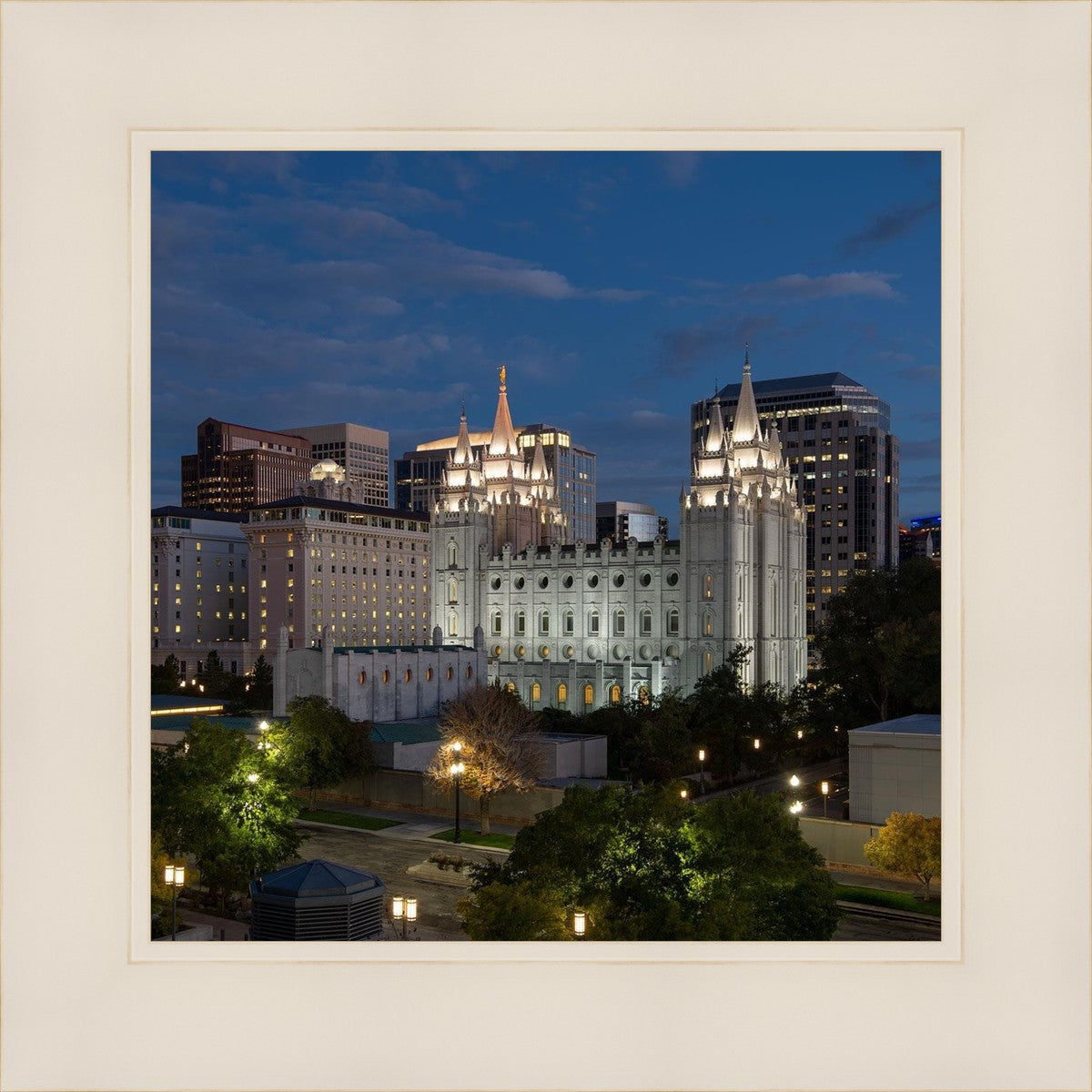 Salt Lake Temple Late Sunset
