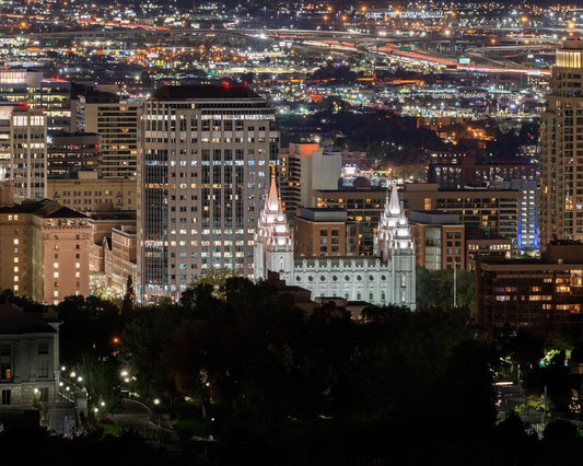 Salt Lake Temple City View Gallery Wrap