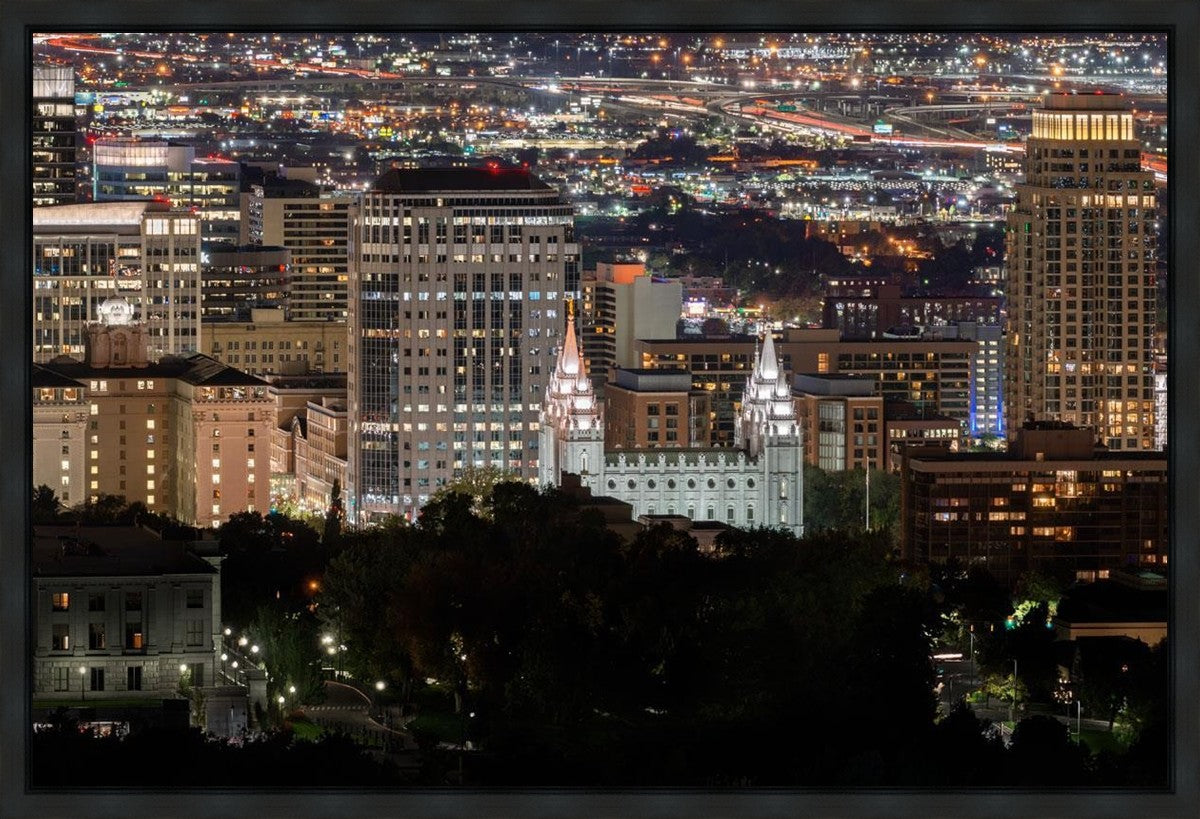 Salt Lake Temple City View Gallery Wrap