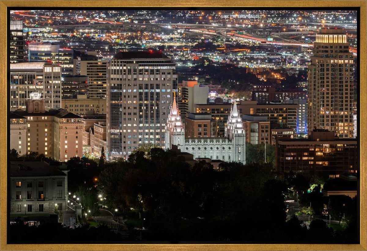 Salt Lake Temple City View Gallery Wrap