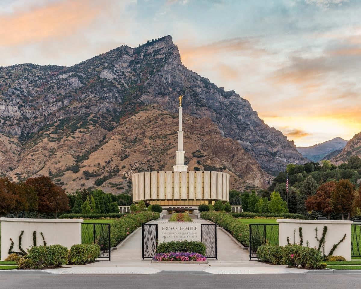 Provo Temple Morning Light Gallery Wrap