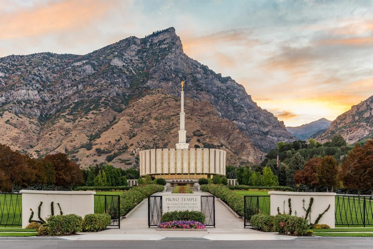 Provo Temple Morning Light Gallery Wrap