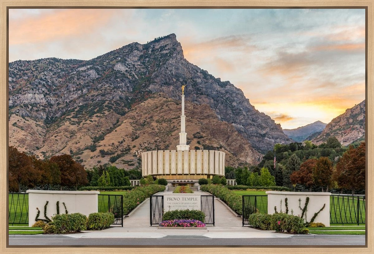 Provo Temple Morning Light Gallery Wrap
