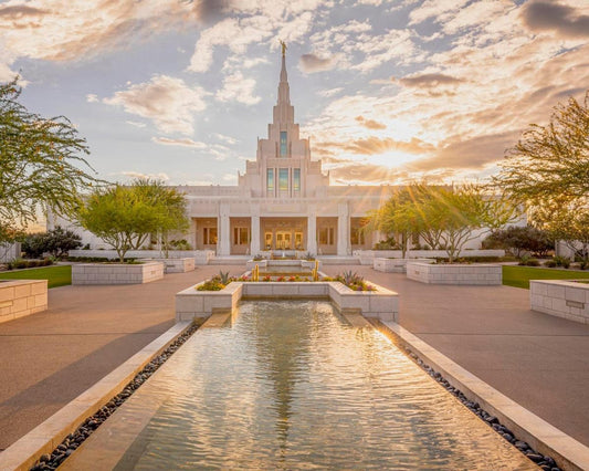 Phoenix Temple Golden Reflections Gallery Wrap