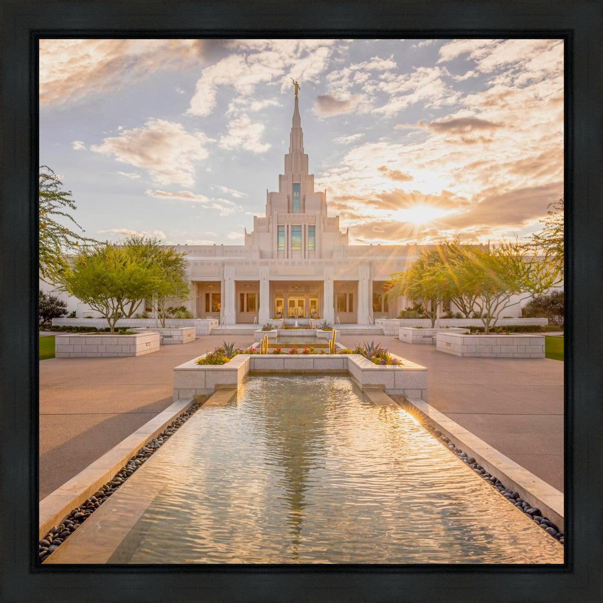 Phoenix Temple Golden Reflections Gallery Wrap