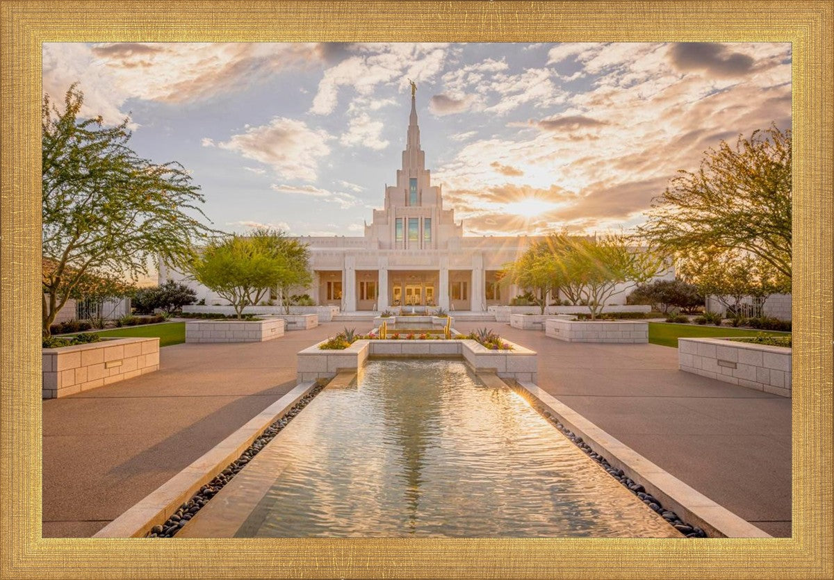 Phoenix Temple Golden Reflections