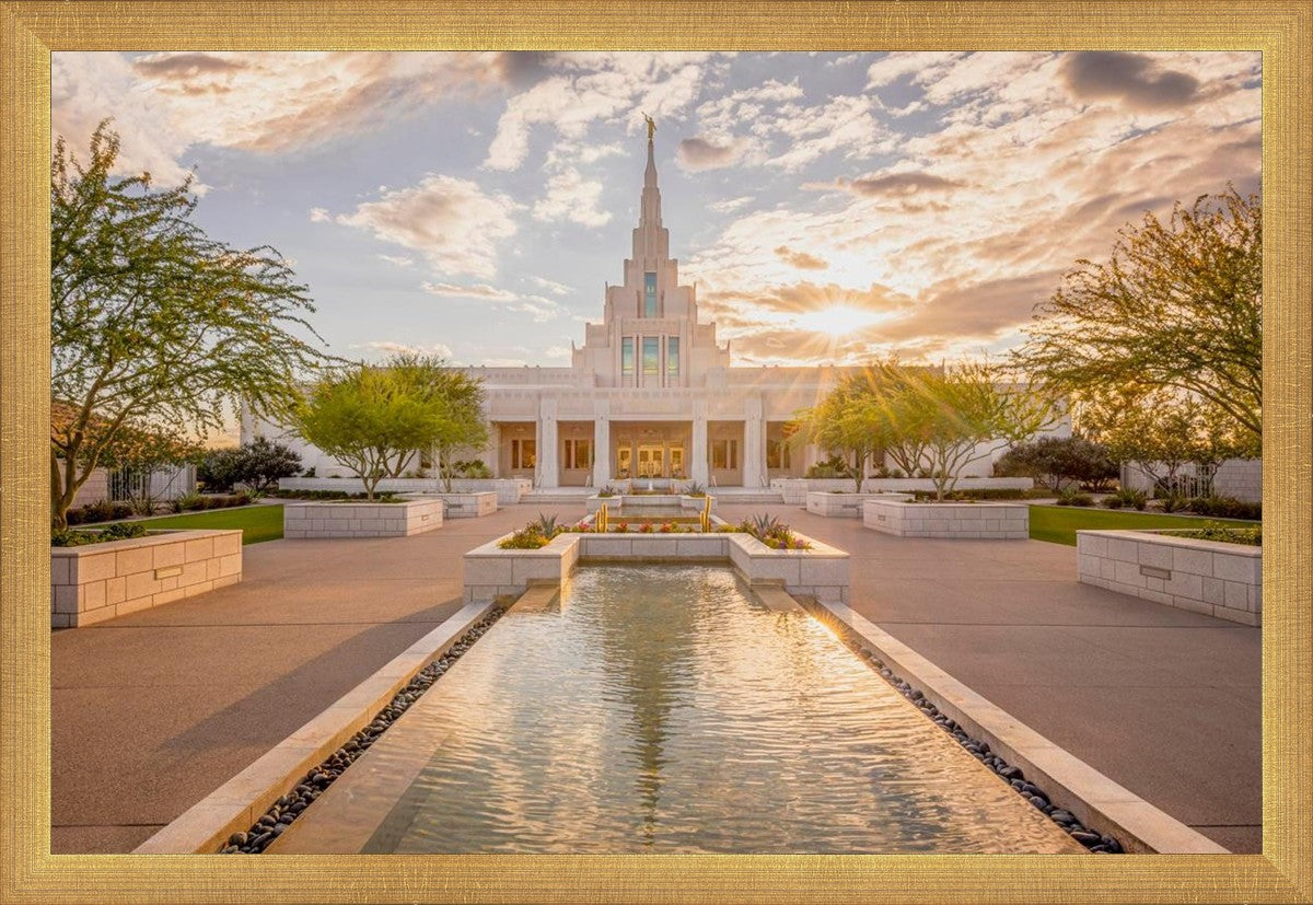 Phoenix Temple Golden Reflections
