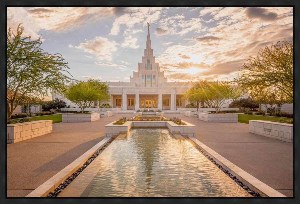 Phoenix Temple Golden Reflections Gallery Wrap
