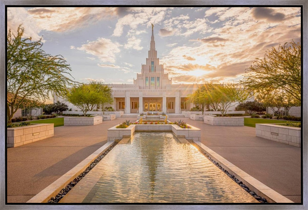 Phoenix Temple Golden Reflections Gallery Wrap