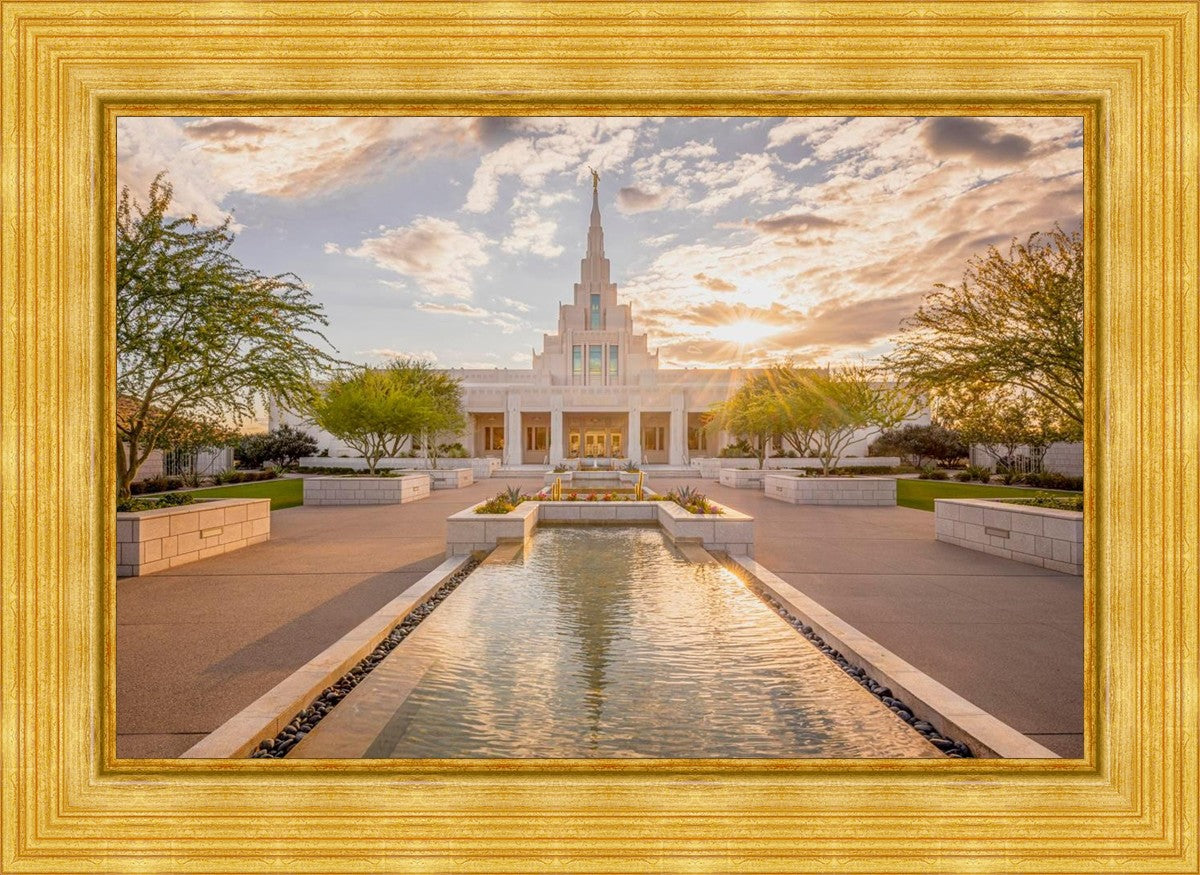 Phoenix Temple Golden Reflections