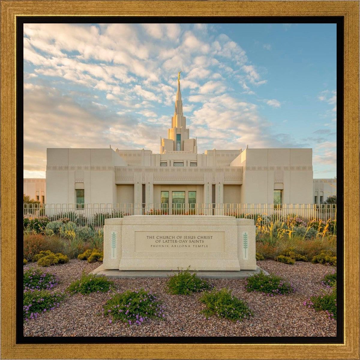 Phoenix Temple Golden Foundations Gallery Wrap